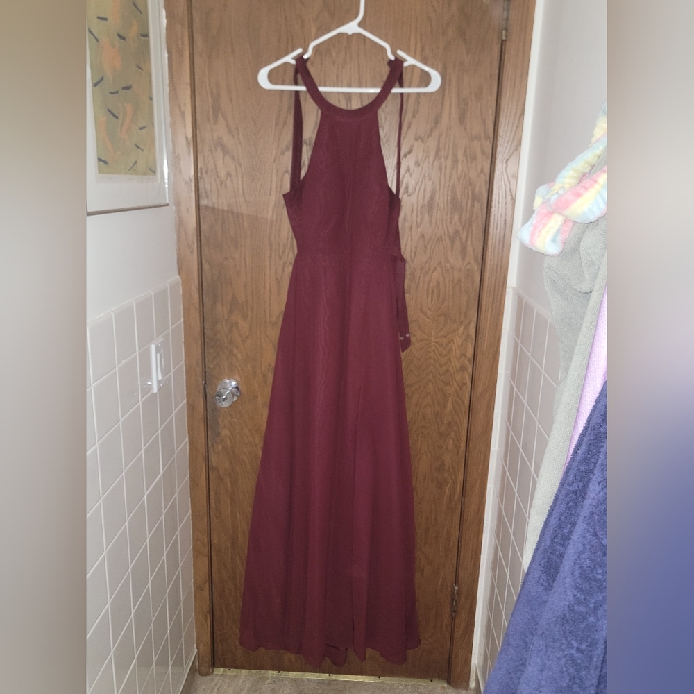 Azazie 》 Maxi Dress 》Bridesmaid Dress 》 Cabarnet Color